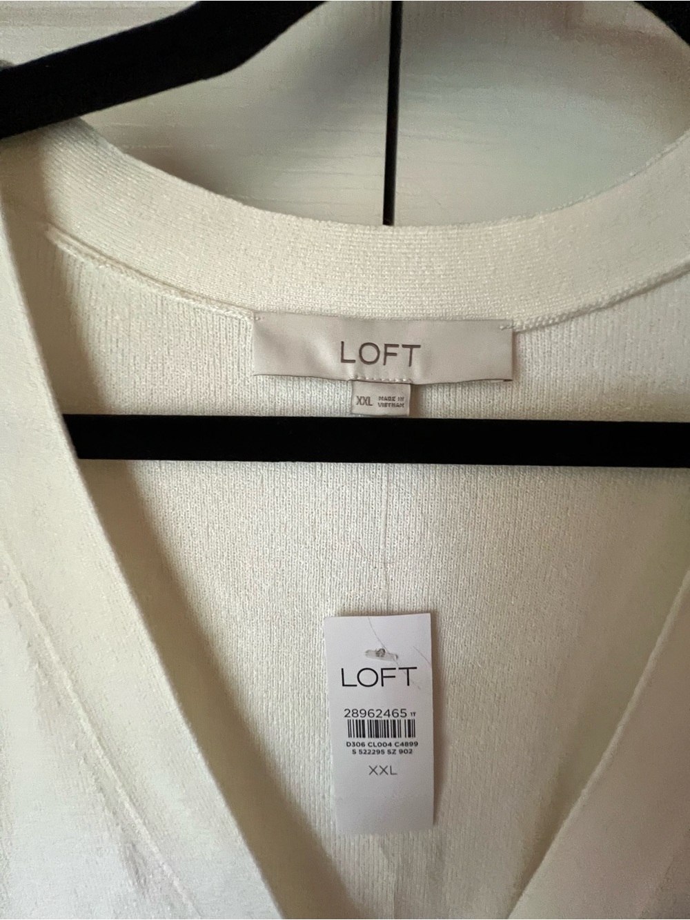 LOFT Ivory Long Button-Front Cardigan - Picture 2 of 2